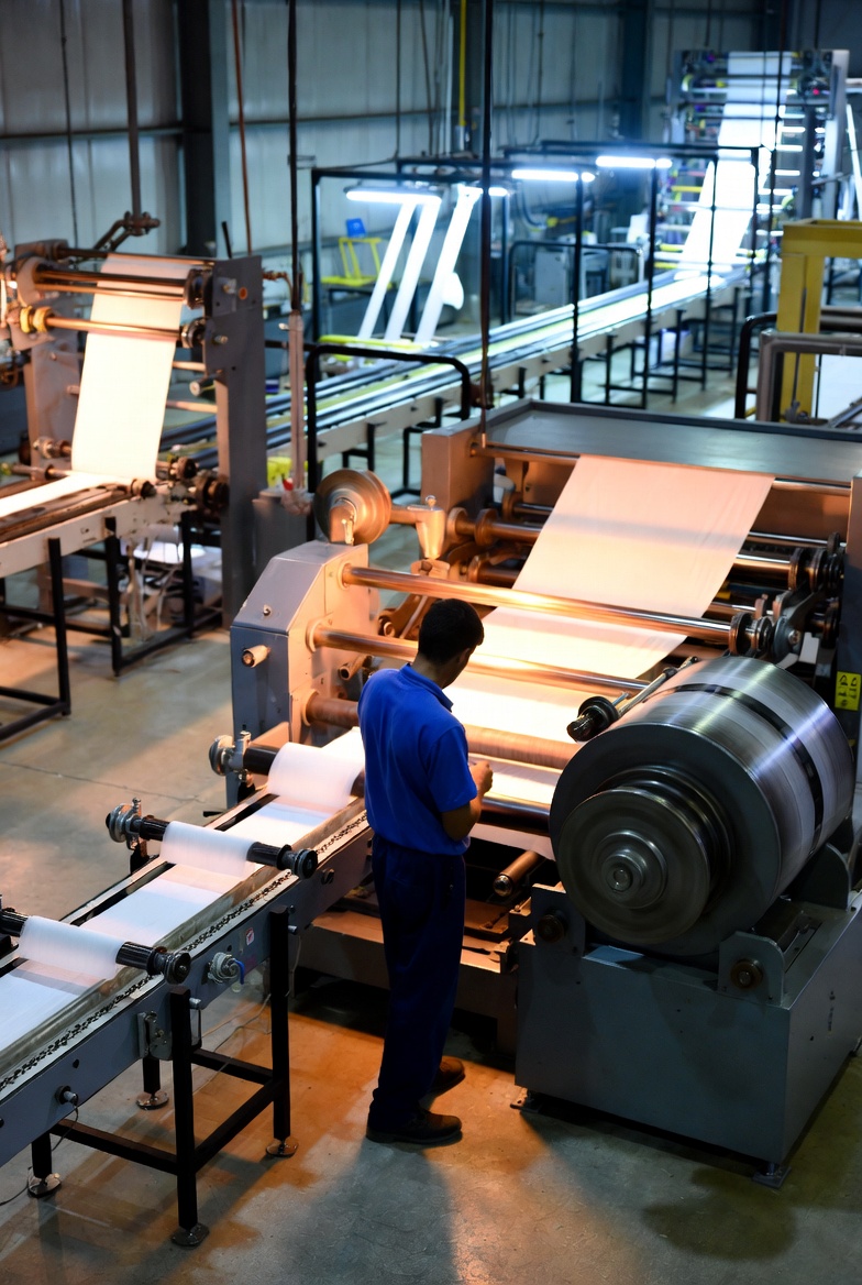 Industrial roll handling and packing
